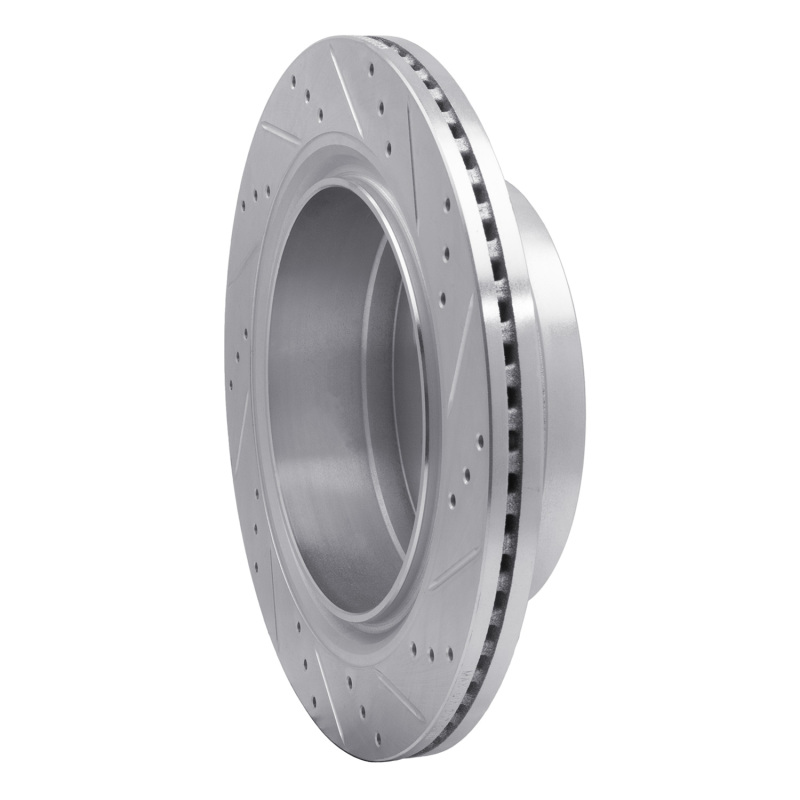 Ford F-150 Brake Rotor (1) - Rear Left - R1 Concepts - Drilled & Slotted - Silver - `12-`20